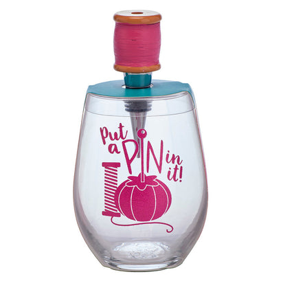 Stemless Glass & Stopper Set - Put A Pin In It