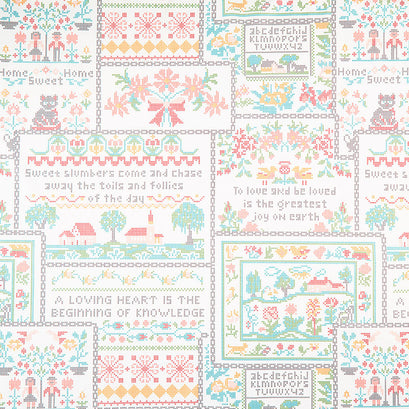 Stitch - Sampler Cloud Yardage