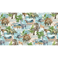 Stonehenge Prehistoric World - Dinosaur Print Multi Digitally Printed Yardage