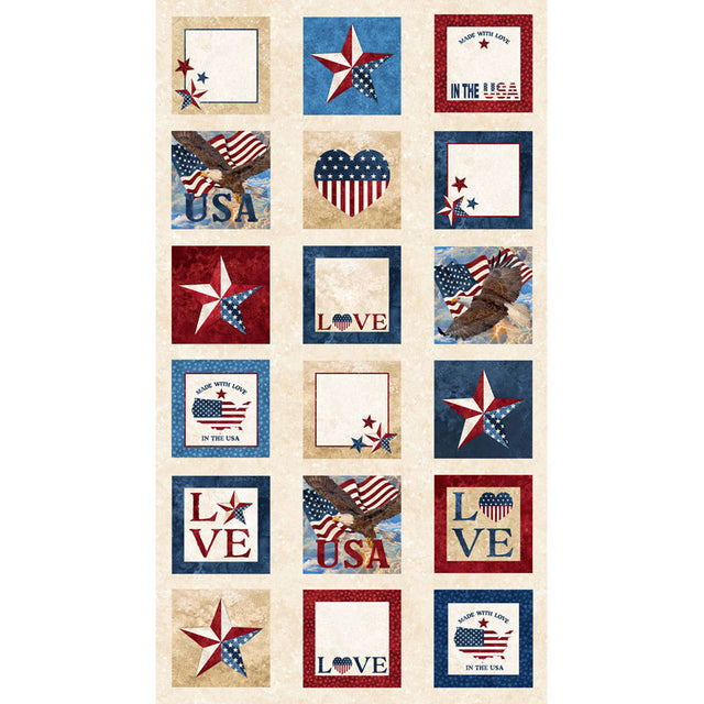 Stonehenge Stars and Stripes 10th Anniversary Collection - American Flag Label Multi Panel