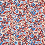 Stonehenge Stars and Stripes 10th Anniversary Collection - Stamps Red Multi Yardage