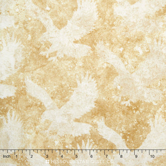 Stonehenge Stars and Stripes - Tonal Eagles Tan Yardage