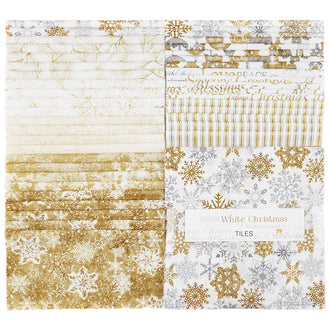 Stonehenge - White Christmas Metallic Tiles