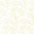 Stonehenge White Christmas - Pine Needles Gold Cream Metallic Yardage