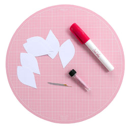 Sue Daley 10" Round Rotating Cutting Mat - Pink