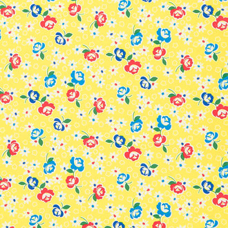 Sugarcube - Roses Yellow Yardage
