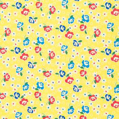 Sugarcube - Roses Yellow Yardage