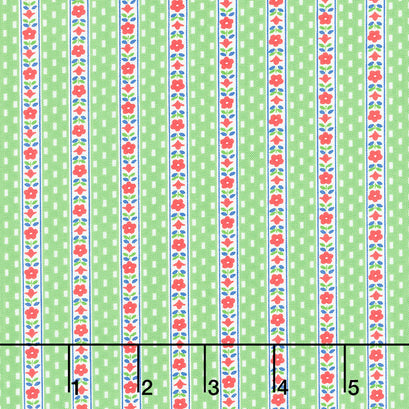 Sugarcube - Wallflowers Green Yardage