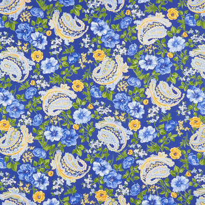 Summer Breeze 2021 - Flowers and Paisley Royal Multi Yardage
