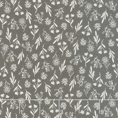 Summer Sweet - Flora Charcoal Yardage