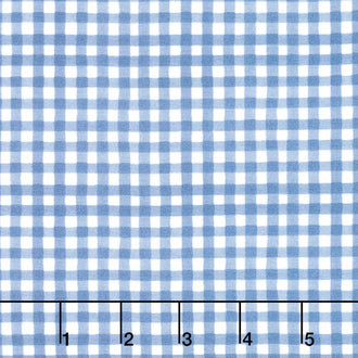 Summertime - Gingham Blue Yardage