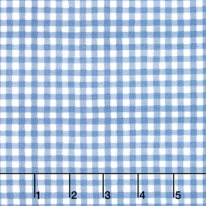 Summertime - Gingham Blue Yardage