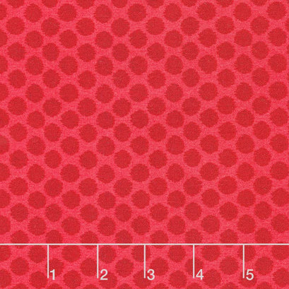 Summertime - Sketchy Dots Red Yardage