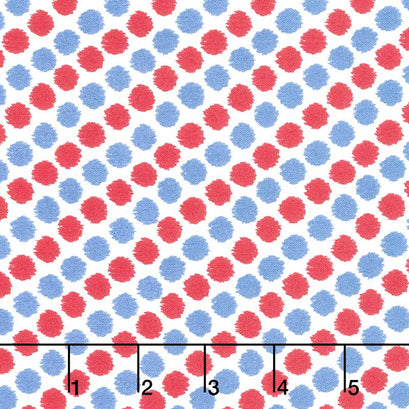 Summertime - Sketchy Dots White Yardage