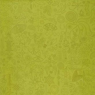 Sun Print 2020 - Embroidery Olive Yardage
