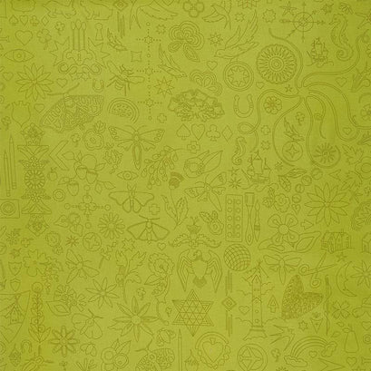 Sun Print 2020 - Embroidery Olive Yardage