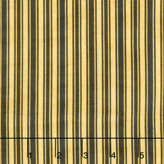 Sundance Meadow - Stripe Black Yellow Yardage