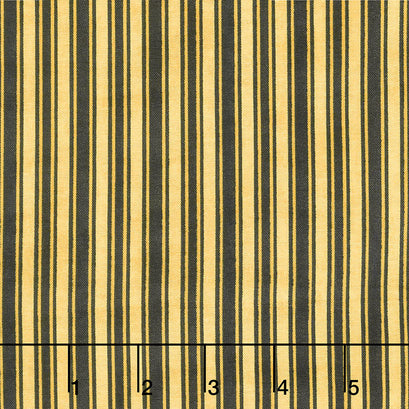 Sundance Meadow - Stripe Black Yellow Yardage