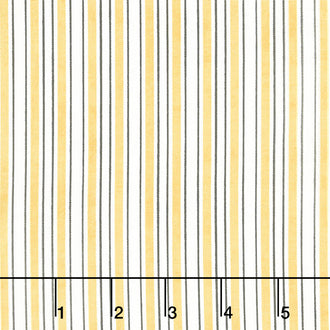 Sundance Meadow - Stripe Cream Yellow Yardage