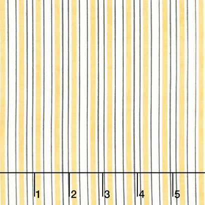 Sundance Meadow - Stripe Cream Yellow Yardage