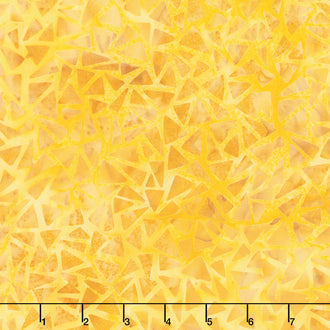 Sunkist Soleil Batiks - Triangle Daffodil Yardage