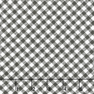 Sunny Sunflowers - Gingham Black and White Yardage