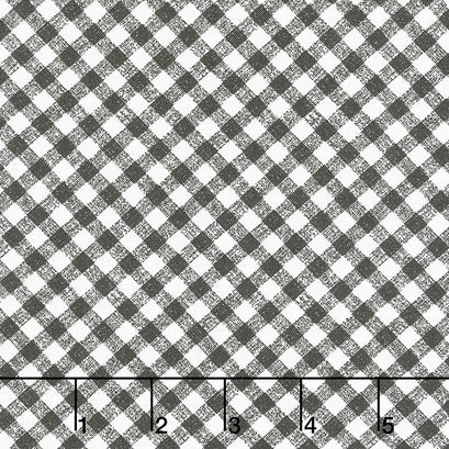 Sunny Sunflowers - Gingham Black and White Yardage