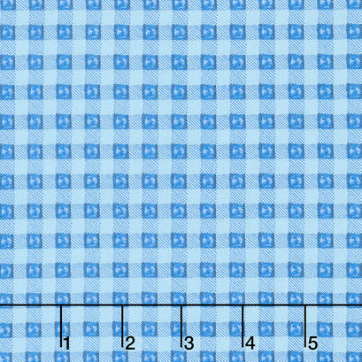 Sunshine and Dewdrops - Gingham Sky Yardage