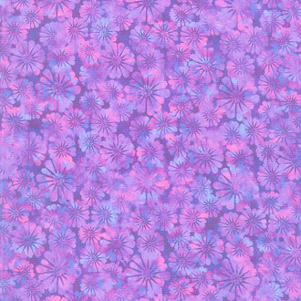 Sunshine - Daisies Purple Yardage