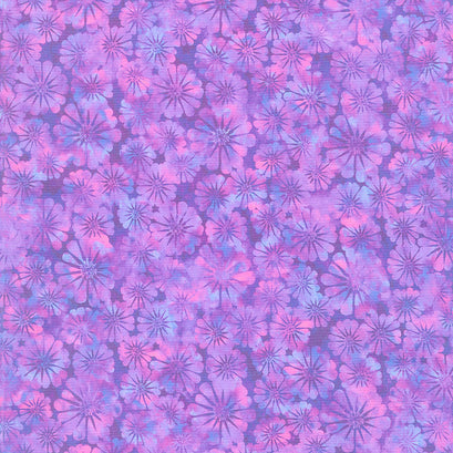 Sunshine - Daisies Purple Yardage