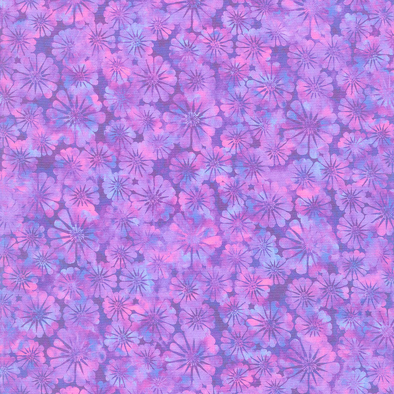 Sunshine - Daisies Purple Yardage