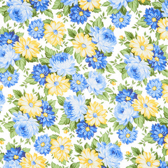 Sunshine - Floral Natural Yardage