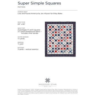 Super Simple Squares Quilt Pattern by Missouri Star