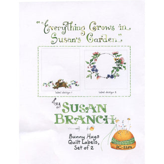 Susan Branch Bunny Hugs Digitally Printed Quilt Labels