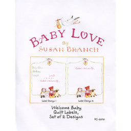 Susan Branch Welcome Baby Digitally Printed Quilt Labels Primary Image