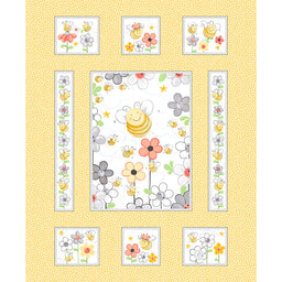 Sweet Bees - Quilt Yellow Panel