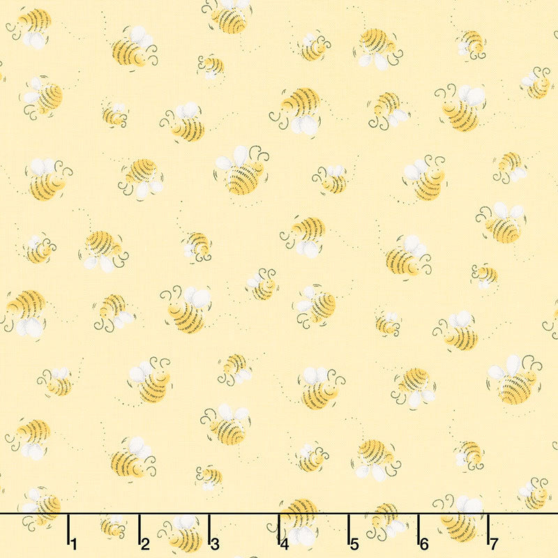 Sweet Bees - Susybee Basics Bees Yellow Yardage