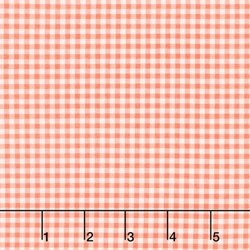 Sweet Bees - Susybee Basics Gingham Coral Yardage