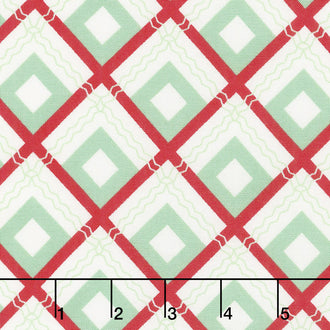 Sweet Christmas - Plaid Scarf Spearmint Yardage