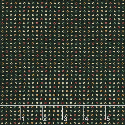 Sweet Holly - Candy Dot Black Yardage