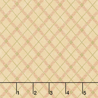 Sweet Holly - Gift Wrap Plaid Tan Yardage