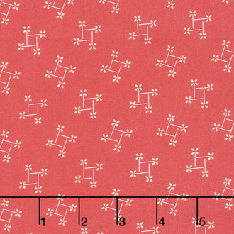 Sweet Sixteen - Pinwheel Red Yardage