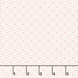 Sweet Sixteen - Square and Dot Cream Yardage