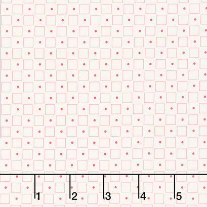 Sweet Sixteen - Square and Dot Cream Yardage