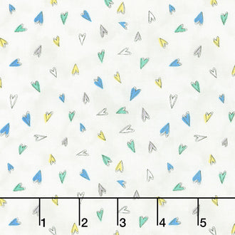 Sweet World - Hearts Gray Yardage