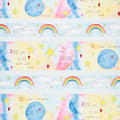 Sweet World - Rainbow and Moon Repeating Stripe Multi Yardage Primary Image