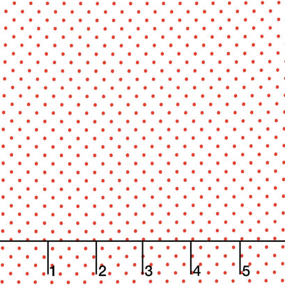 Swiss Dot - Swiss Dot Red on White Yardage