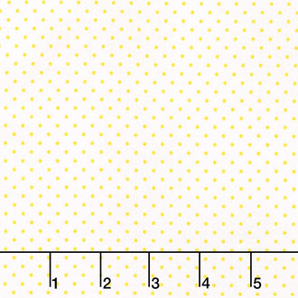 Swiss Dot - Swiss Dot Yellow on White Yardage