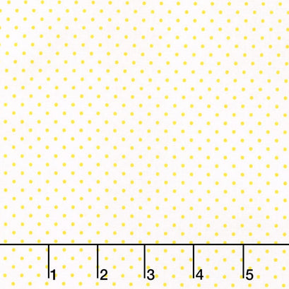 Swiss Dot - Swiss Dot Yellow on White Yardage
