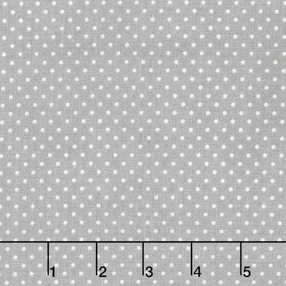 Swiss Dot - White Swiss Dot on Gray Yardage